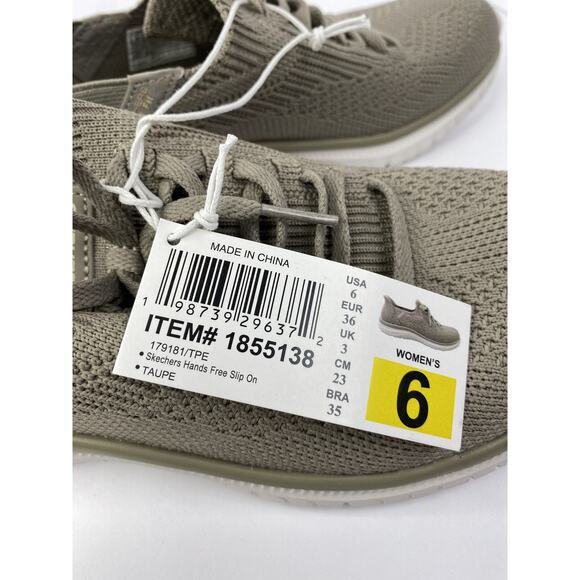 Skechers Taupe Swift Fit Hands Free Slip-In Women's Shoes 179181/TPE Sz 6 - Picture 7 of 7